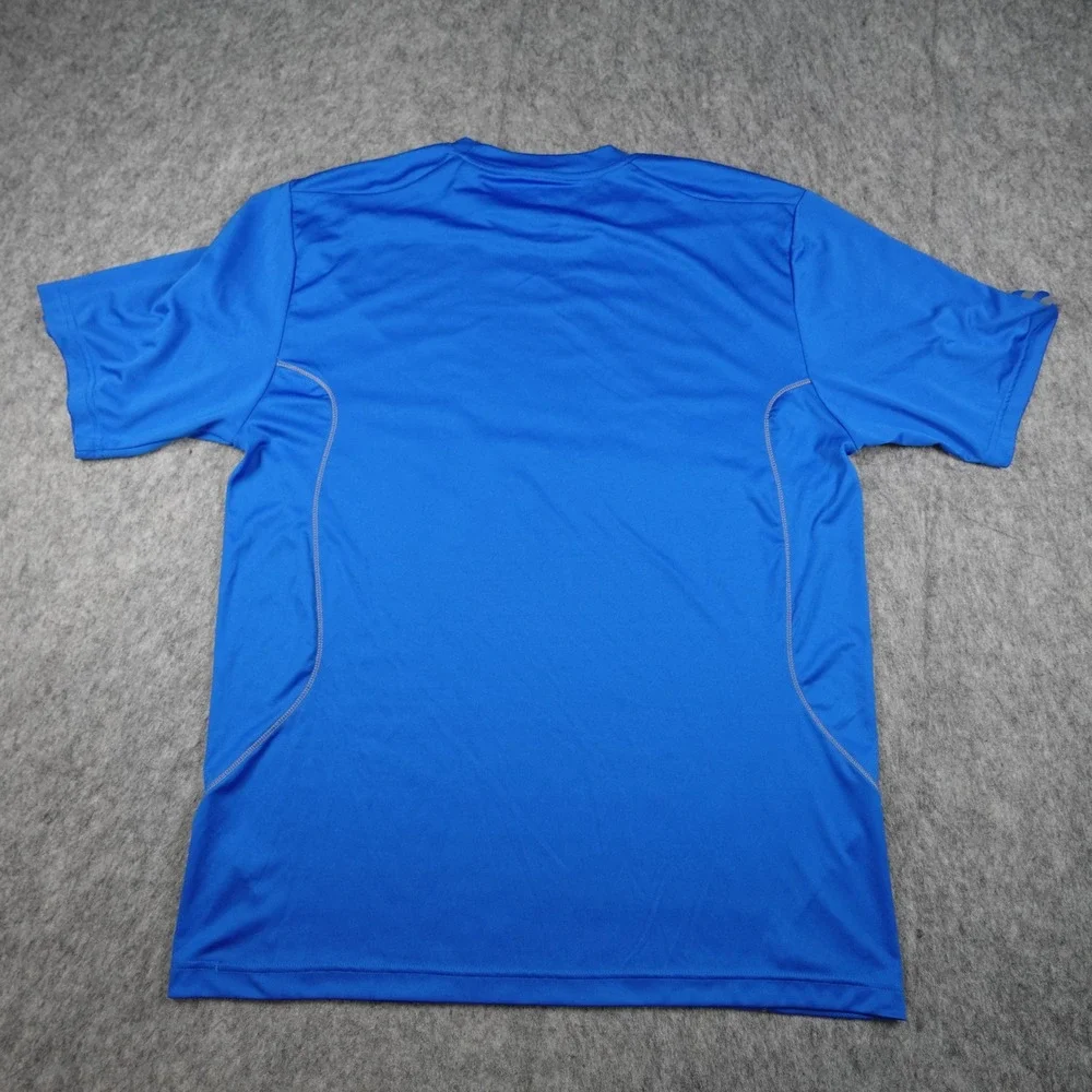 Adidas Shirt Mens Extra Large Blue Short Sleeve Performance Athletic Z75625